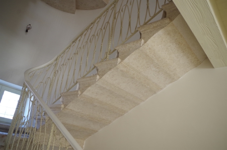 Staircases in marble granite and natural stone